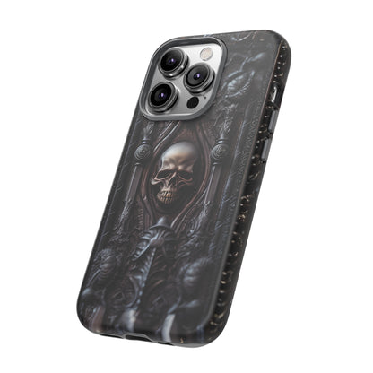 Dark Grimoire of Death Tough Phone Case – Gothic Skull Vampiric Design for iPhone, Samsung Galaxy, and Google Pixel Devices