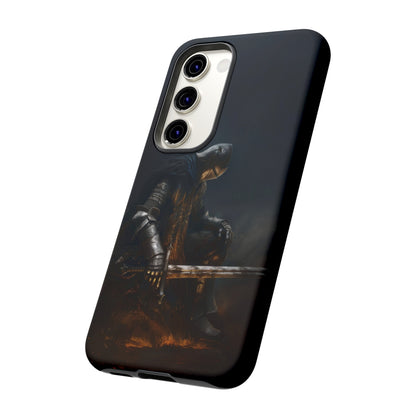 Dark Knight of the Abyss Phone Case - iPhone, Samsung Galaxy, Google Pixel - Epic Medieval Warrior Art, Protective Case, Fantasy Art