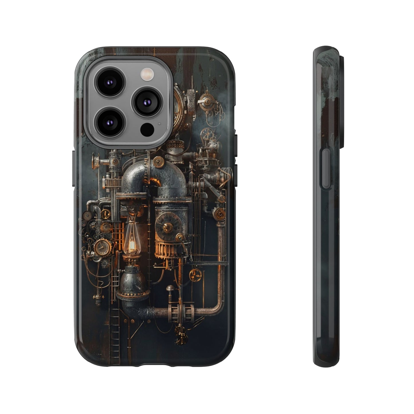 Steampunk Machine #2 Phone Case - Intricate Industrial Design for iPhone, Samsung Galaxy, Google Pixel Devices, Victorian Design Gears