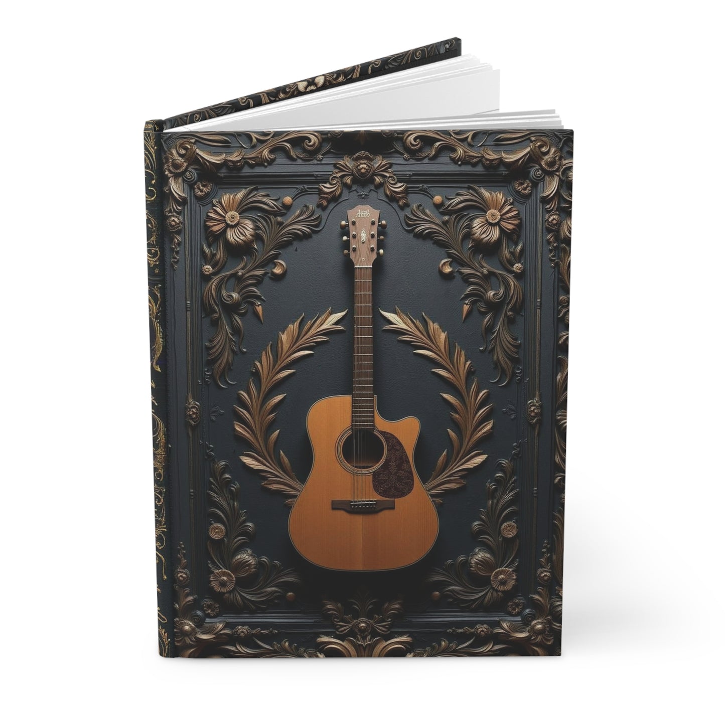 Vintage Guitar-Themed Journal - Hardcover Notebook for Musicians