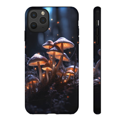 Glowing Mushrooms at Night Phone Case – Enchanting Fantasy Forest Design for iPhone, Samsung Galaxy, and Google Pixel Devices