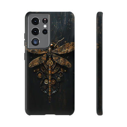 Steampunk Dragonfly Phone Case - Intricate Gear Design for iPhone, Samsung Galaxy, Google Pixel Devices