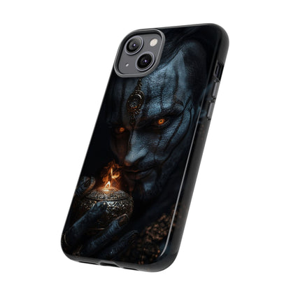 Dark Djinn Warrior Phone Case - Intricate Fantasy Art Protective Cover for iPhone, Samsung Galaxy, and Google Pixel Devices