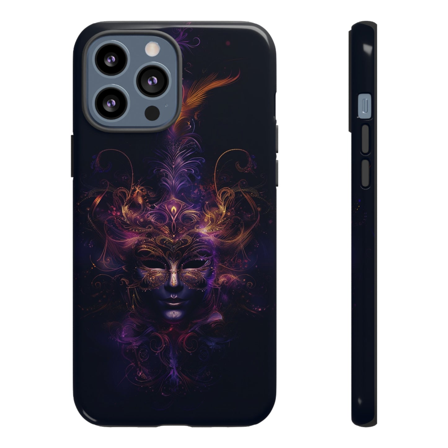 Elegant Masquerade Mask Phone Case for iPhone, Samsung Galaxy, and Google Pixel Devices - Mystical Design