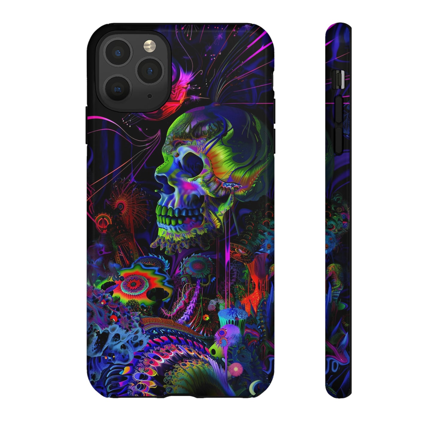 Psychedelic Skull Phone Case – Vibrant Pastel Design for iPhone, Samsung Galaxy, and Google Pixel Devices