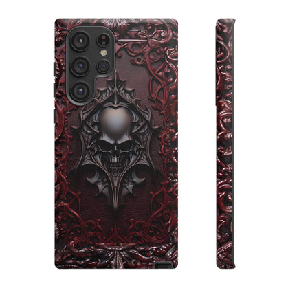 Vampiric Tough Phone Case – Gothic Skull Vampire Design for iPhone, Samsung Galaxy, and Google Pixel Devices