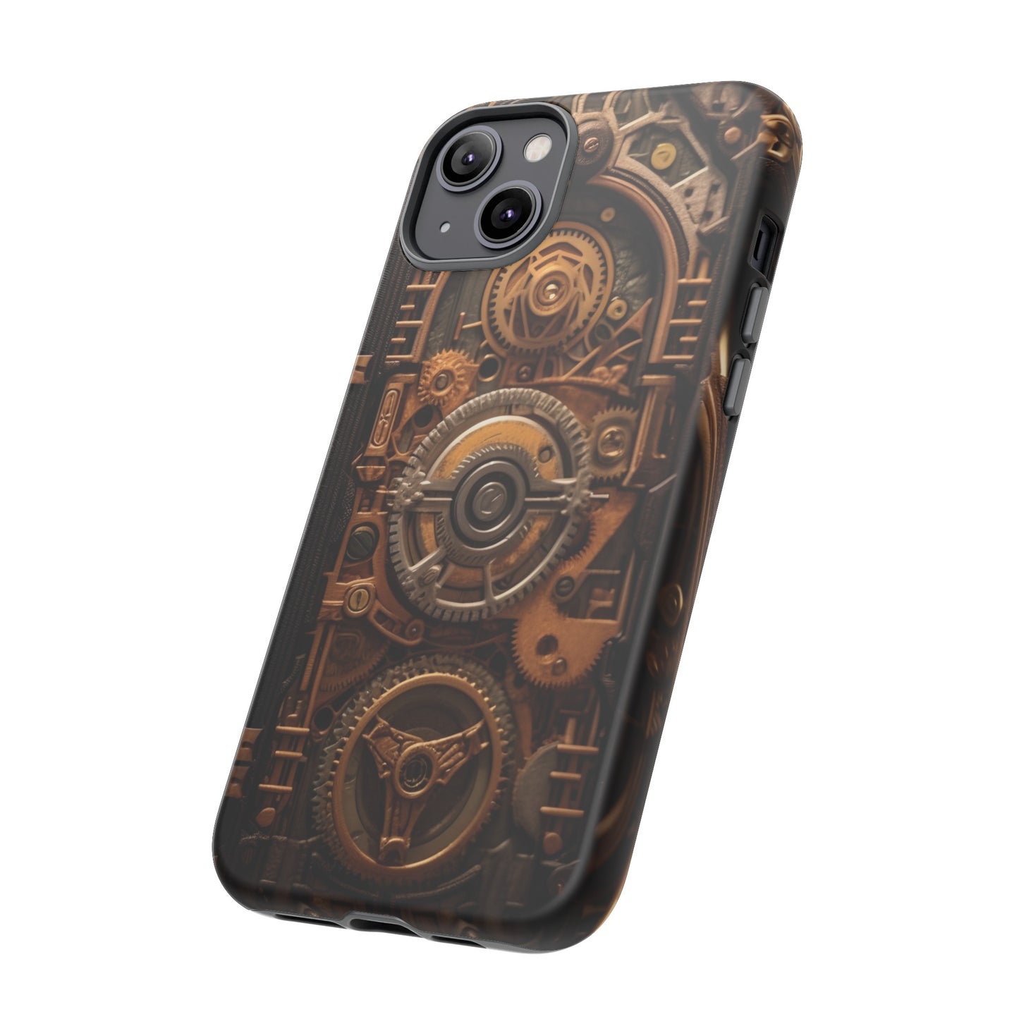 Gearworks Tough Phone Case – Steampunk Clockwork Design for iPhone, Samsung Galaxy, and Google Pixel Devices