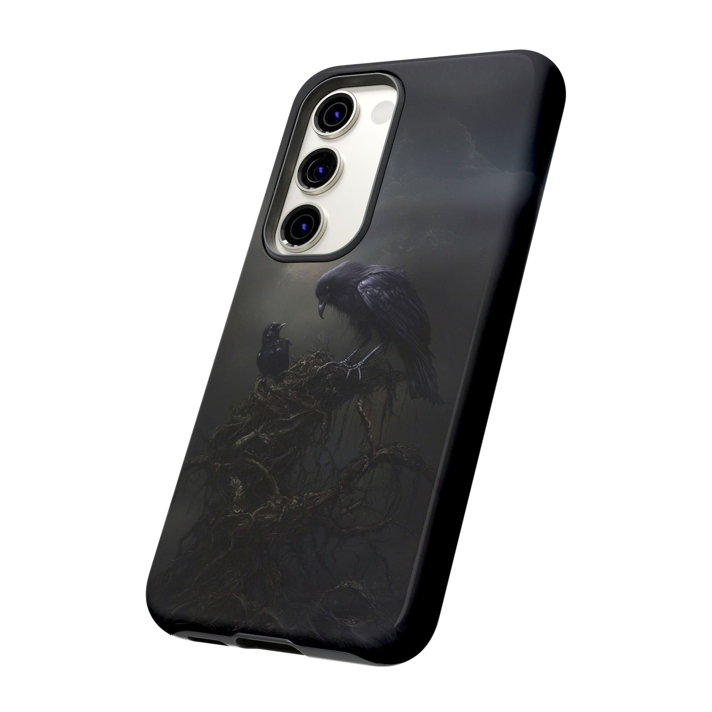 Gothic Raven Phone Case - Dark Crow Art for iPhone, Samsung Galaxy, and Google Pixel Devices