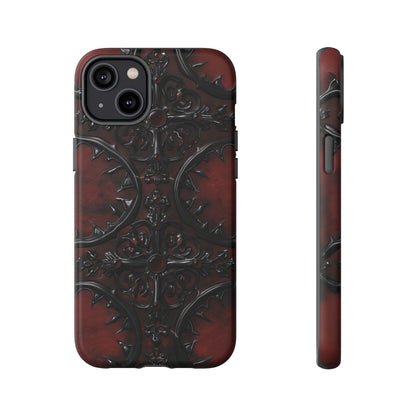 Vampiric Leather Phone Case for iPhone, Samsung Galaxy, and Google Pixel Devices - Gothic Ornate Design