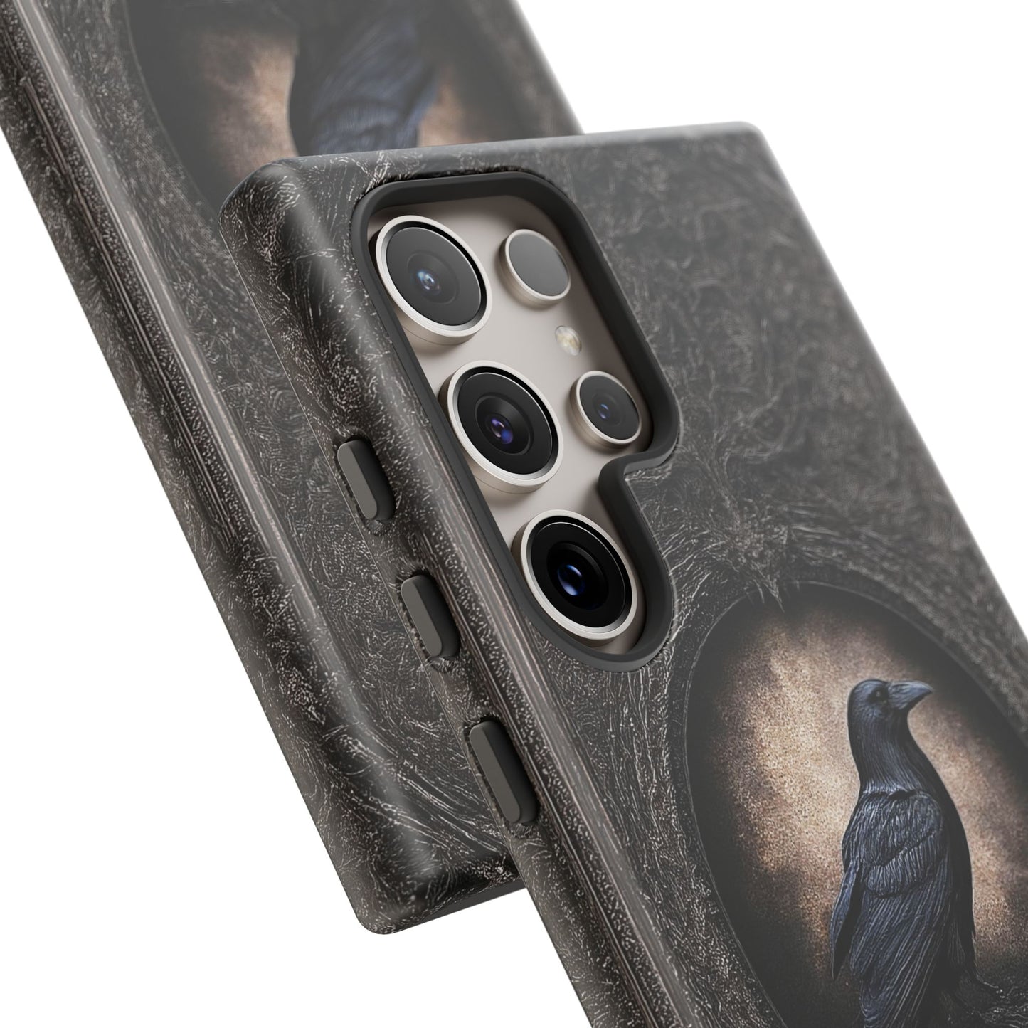 Gothic Raven Phone Case - Mysterious Dark Bird Design