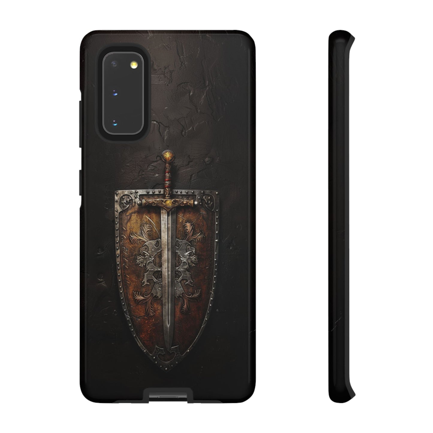 Medieval Sword and Shield Phone Case - For iPhone, Samsung Galaxy, and Google Pixel Devices