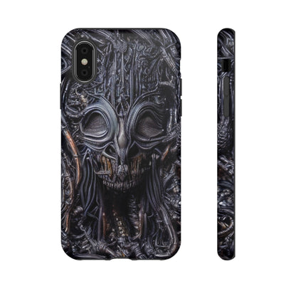 Biomechanical Horror 2 Phone Case – Futuristic Alien Horror Design for iPhone, Samsung Galaxy, and Google Pixel Devices