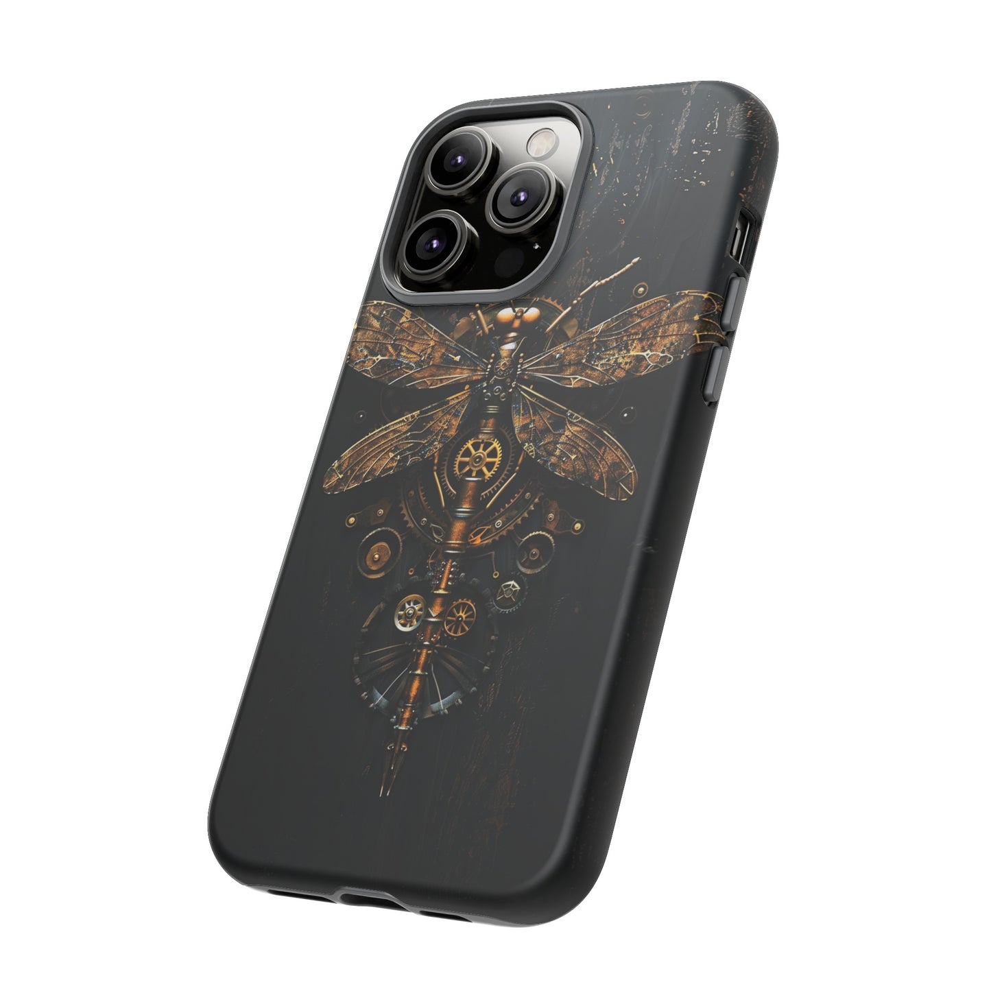 Steampunk Dragonfly Phone Case - Intricate Gear Design for iPhone, Samsung Galaxy, Google Pixel Devices