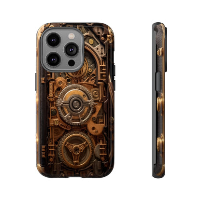 Gearworks Tough Phone Case – Steampunk Clockwork Design for iPhone, Samsung Galaxy, and Google Pixel Devices