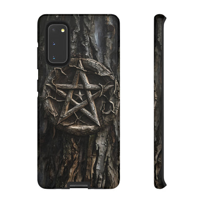 Pentacle Tree Phone Case – Wiccan Nature Magic Design for iPhone, Samsung Galaxy, and Google Pixel Devices