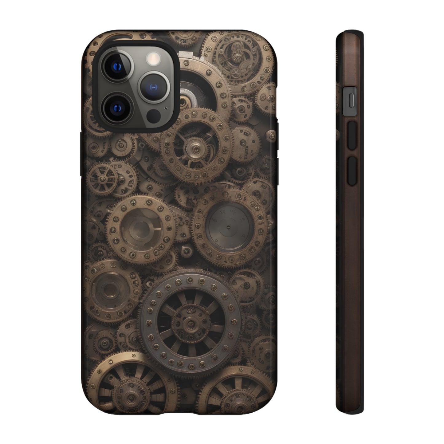 Gearworks 3 Phone Case – Steampunk Victorian Design with Gears and Clockwork for iPhone, Samsung Galaxy, and Google Pixel Devices