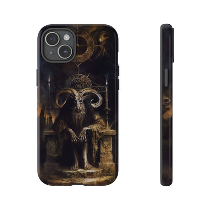 Dark Gothic Goat Demon Phone Case - Occult Horned Beast Art Design