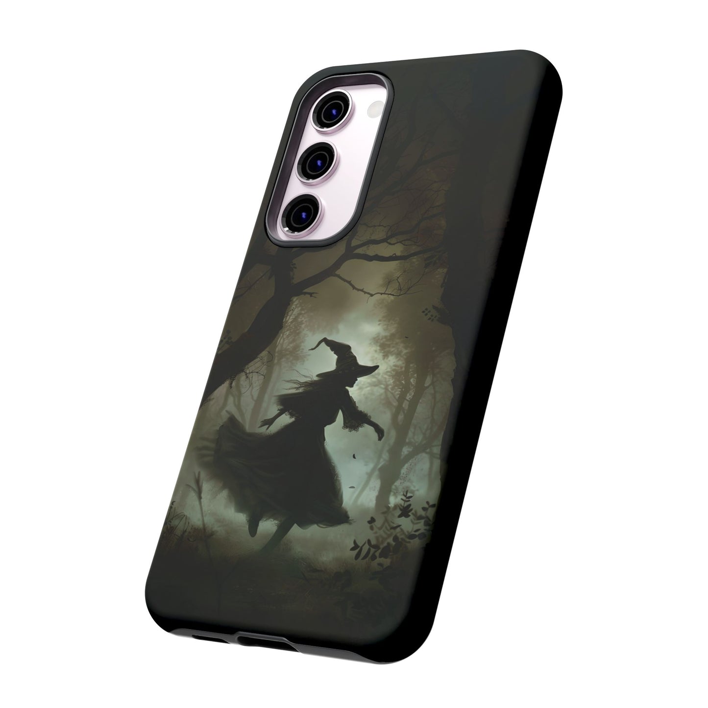 Spooky Witch Silhouette Phone Case - Halloween Dark Art Design for iPhone, Samsung Galaxy, and Google Pixel Devices