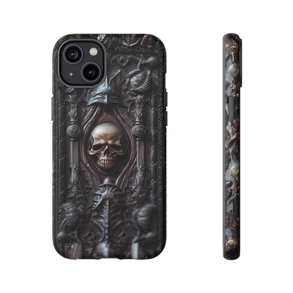 Dark Grimoire of Death Tough Phone Case – Gothic Skull Vampiric Design for iPhone, Samsung Galaxy, and Google Pixel Devices