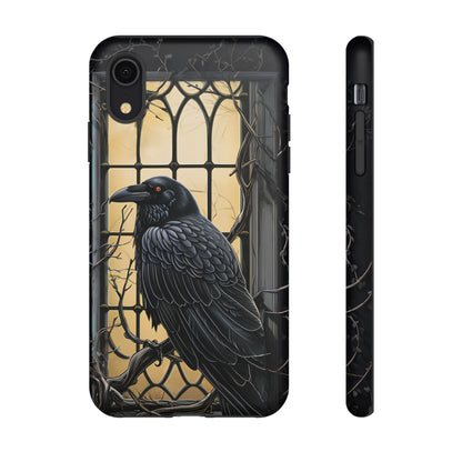 The Raven Phone Case – Edgar Allan Poe Inspired Gothic Design for iPhone, Samsung Galaxy, and Google Pixel Devices