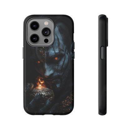 Dark Djinn Warrior Phone Case - Intricate Fantasy Art Protective Cover for iPhone, Samsung Galaxy, and Google Pixel Devices