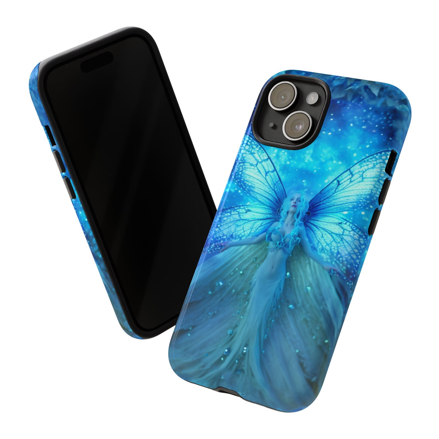 Blue Cosmic Fairy Phone Case – Enchanting Fae Design for iPhone, Samsung Galaxy, and Google Pixel Devices