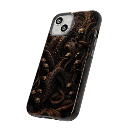 Skulls and Tentacles Phone Case – Lovecraftian Horror Design for iPhone, Samsung Galaxy, and Google Pixel Devices