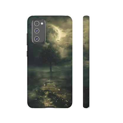 The Tree of Desolation Phone Case – Dark Fantasy Gothic Art with Full Moon for iPhone, Samsung Galaxy, and Google Pixel Devices