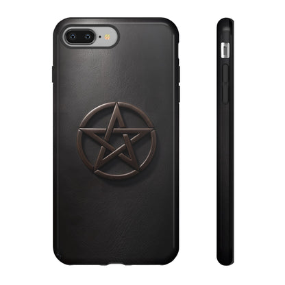 Simple Pentacle Tough Phone Case – Witchcraft Pentagram Design for iPhone, Samsung Galaxy, and Google Pixel Devices