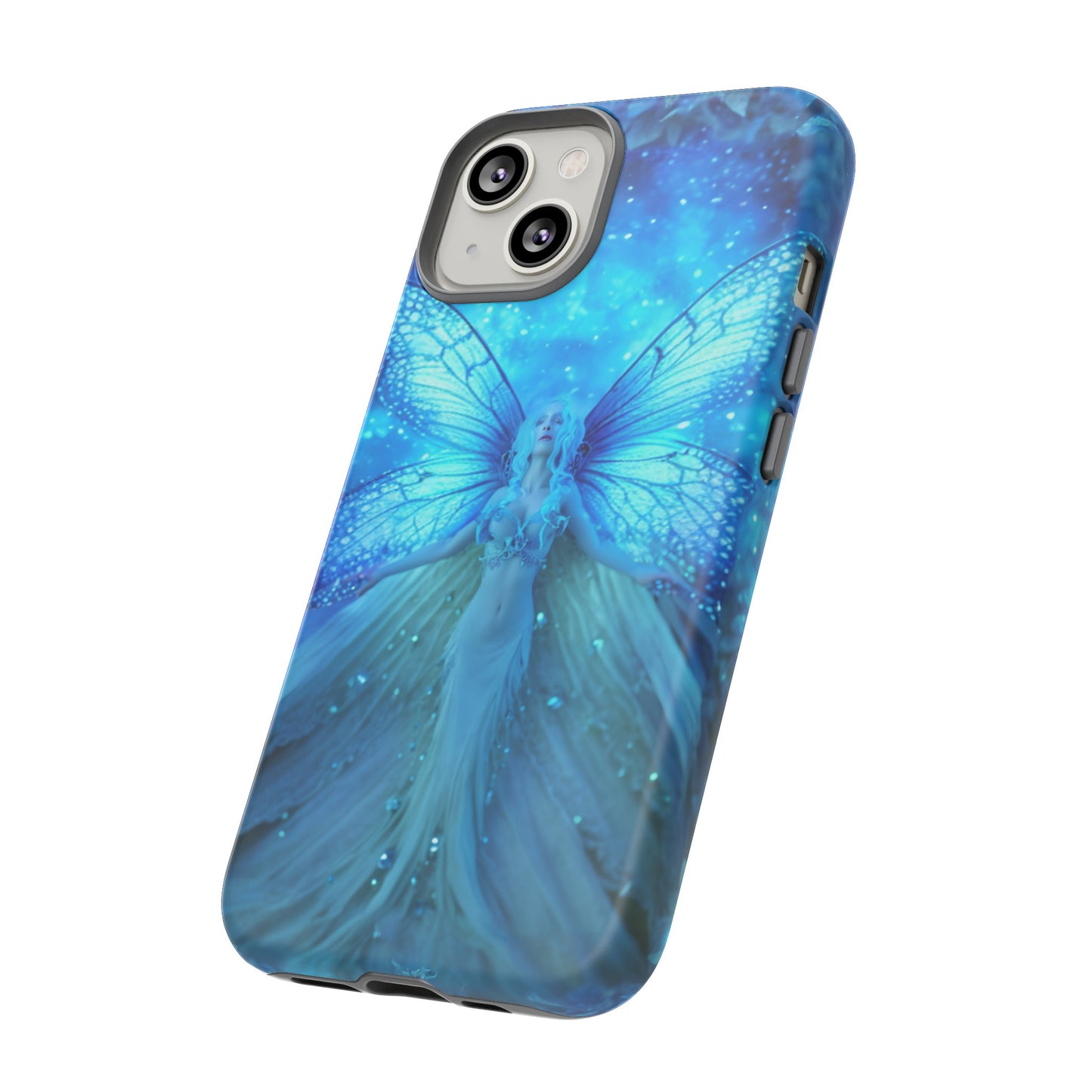 Blue Cosmic Fairy Phone Case – Enchanting Fae Design for iPhone, Samsung Galaxy, and Google Pixel Devices