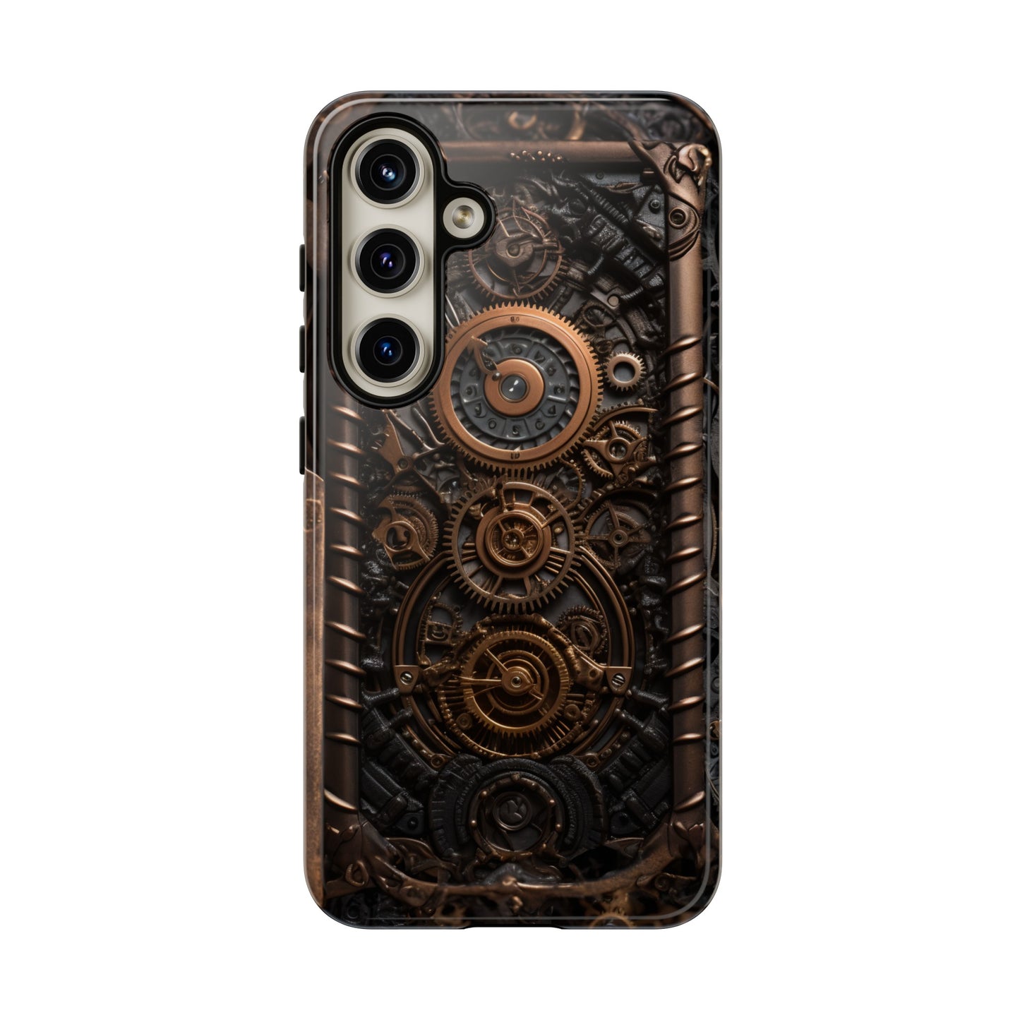 Gearworks 2 Phone Case – Steampunk Victorian Design with Gears and Clockwork for iPhone, Samsung Galaxy, and Google Pixel Devices