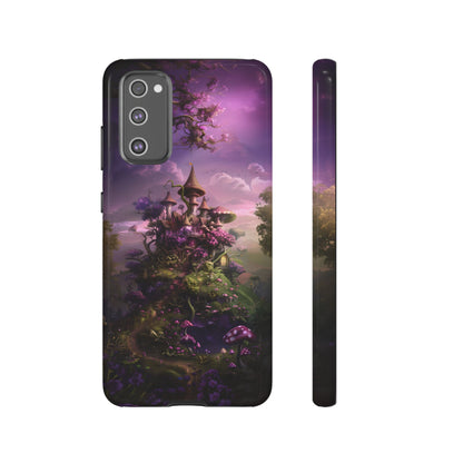 Enchanted Fairy Castle Phone Case - Magical Purple Fantasy Art for iPhone, Samsung Galaxy and Google Pixel Devices