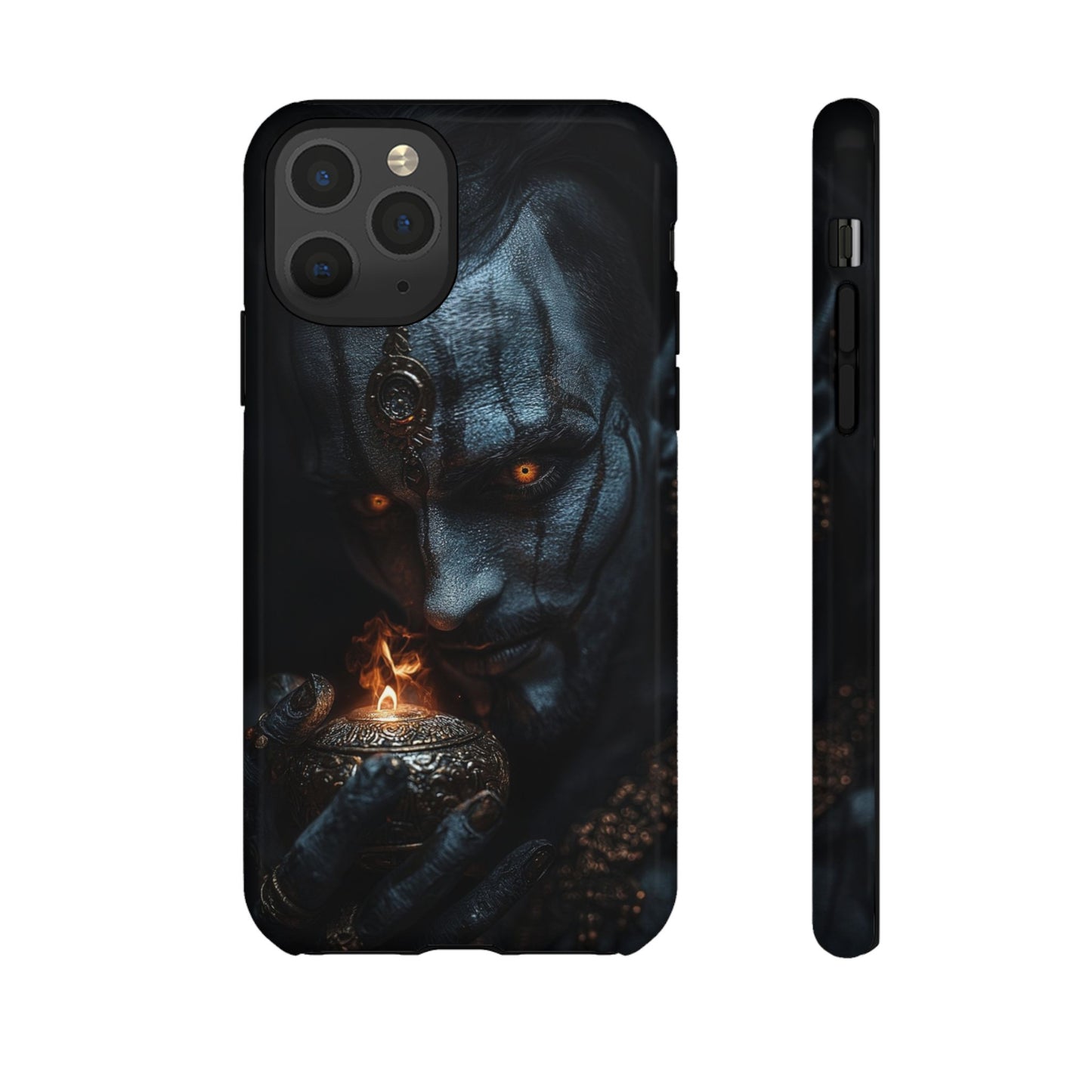 Dark Djinn Warrior Phone Case - Intricate Fantasy Art Protective Cover for iPhone, Samsung Galaxy, and Google Pixel Devices