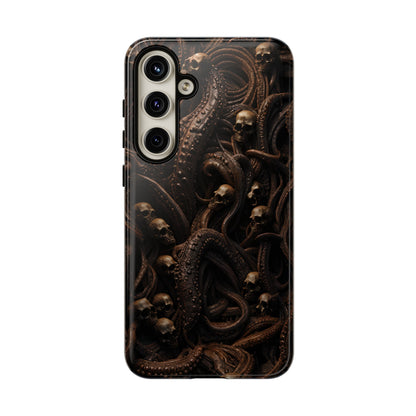 Skulls and Tentacles Phone Case – Lovecraftian Horror Design for iPhone, Samsung Galaxy, and Google Pixel Devices