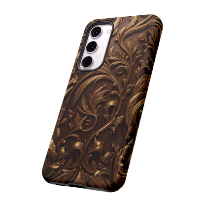 Elegant Bronze Phone Case – Victorian Floral Design for iPhone, Samsung Galaxy, and Google Pixel Devices