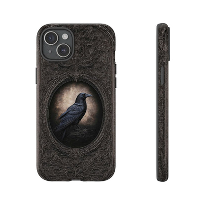 Gothic Raven Phone Case - Mysterious Dark Bird Design
