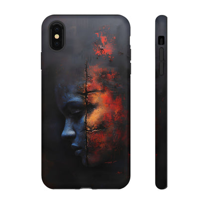 Abstract Duality Art Phone Case - Bold Modern Design