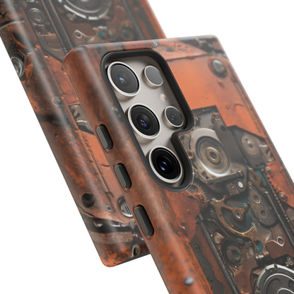 Rusted Mechanisms Phone Case – Steampunk Metal Gear Design for iPhone, Samsung Galaxy, and Google Pixel Devices