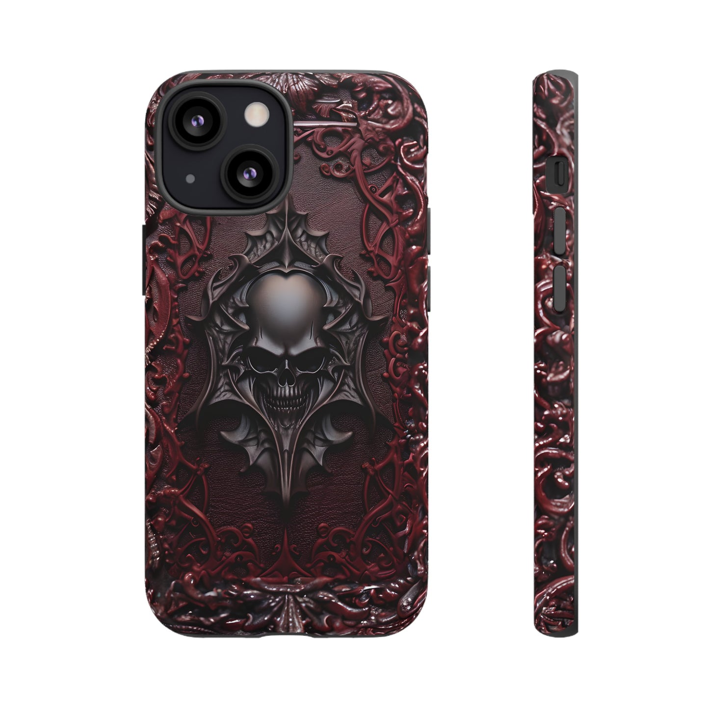 Vampiric Tough Phone Case – Gothic Skull Vampire Design for iPhone, Samsung Galaxy, and Google Pixel Devices