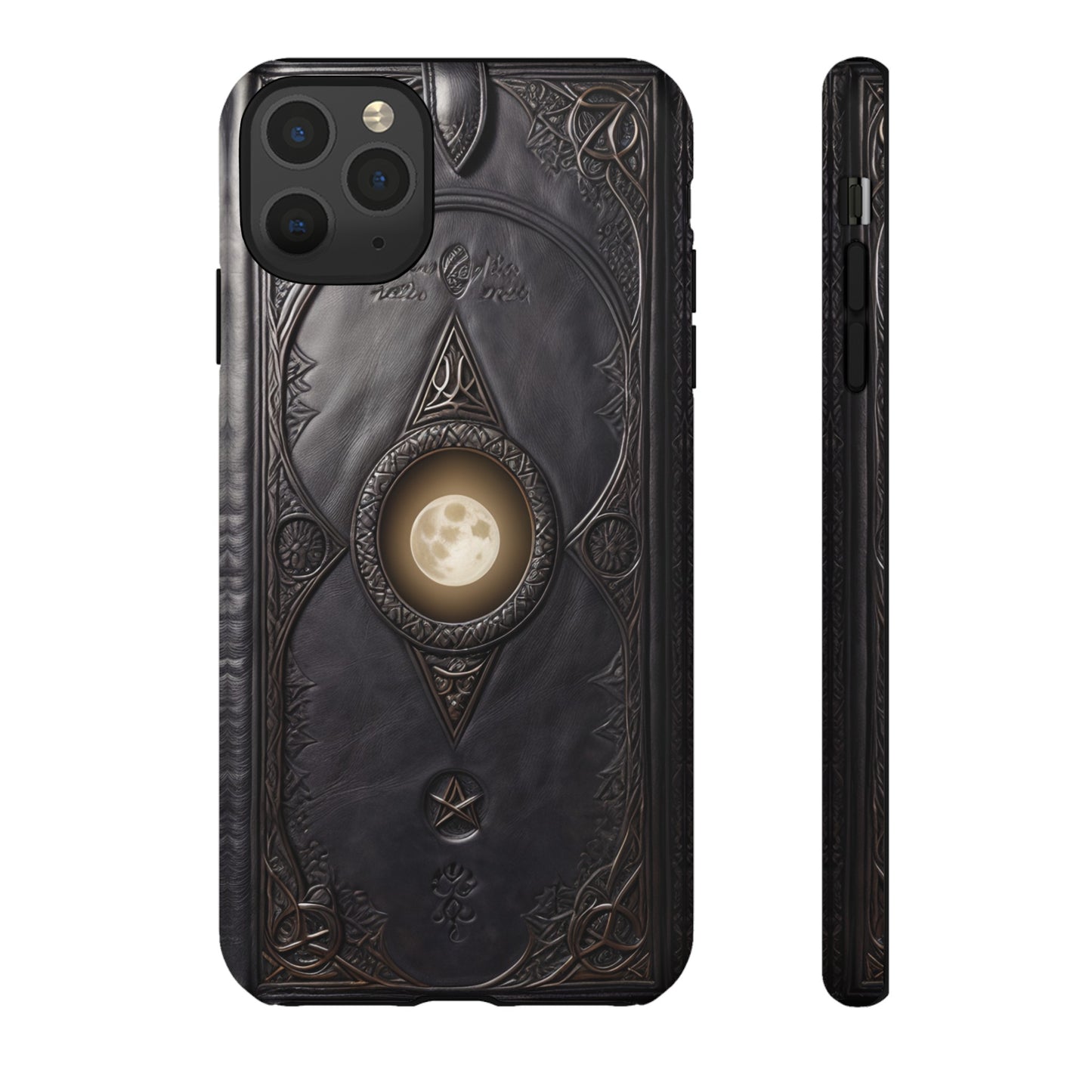 Moon Case Tough Phone Case – Fantasy Art Leather Book Design for iPhone, Samsung Galaxy, and Google Pixel Devices