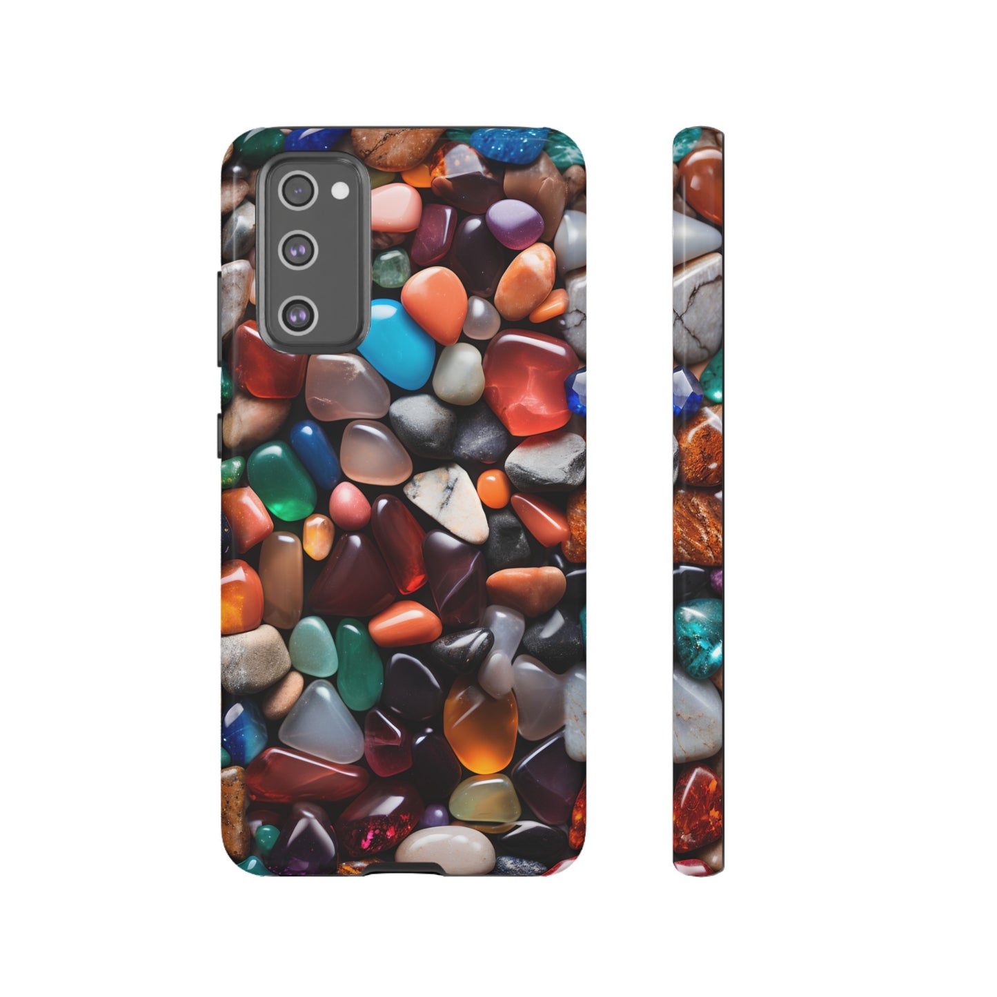 Colorful Stones Phone Case – Vibrant Polished Gemstone Design for iPhone, Samsung Galaxy, and Google Pixel Devices