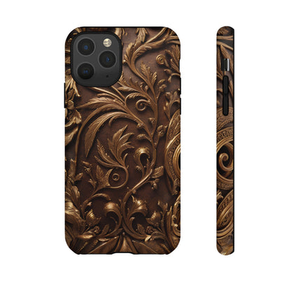 Elegant Bronze Phone Case – Victorian Floral Design for iPhone, Samsung Galaxy, and Google Pixel Devices