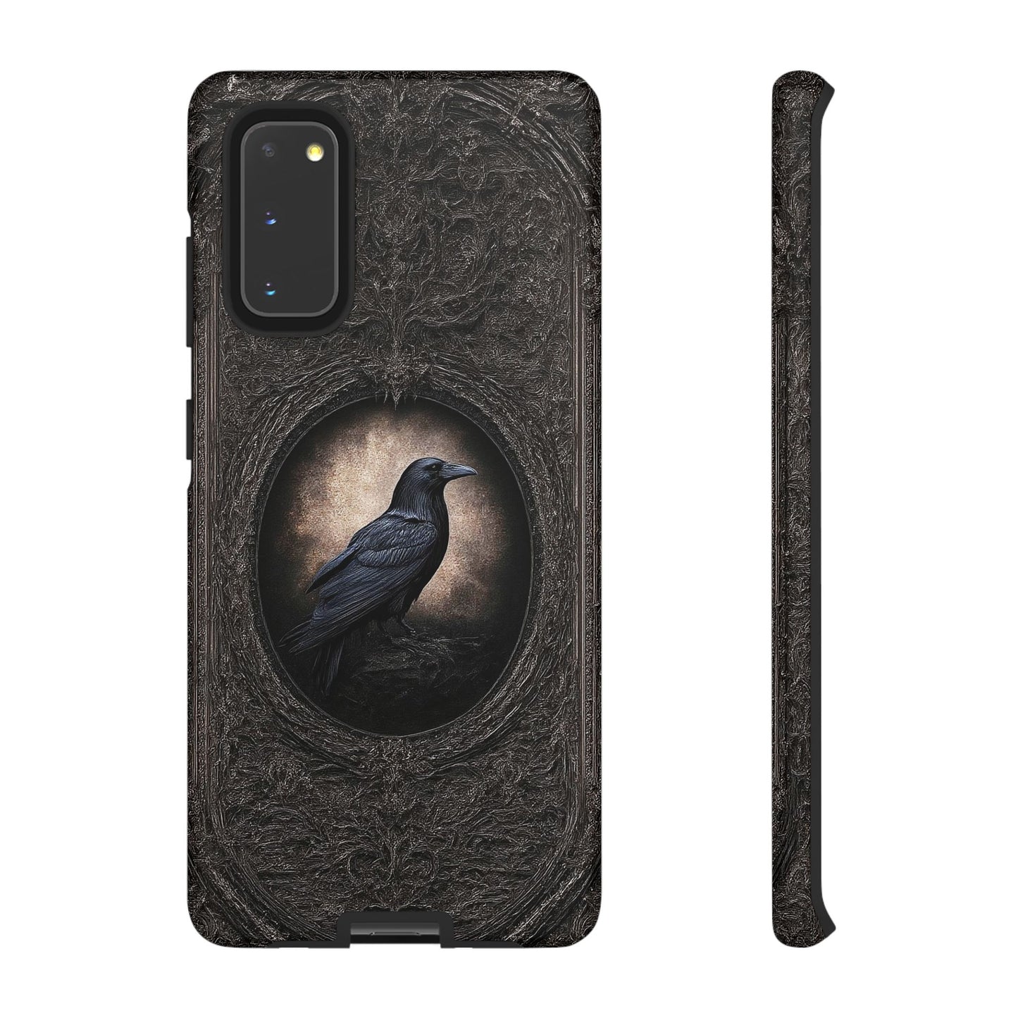 Gothic Raven Phone Case - Mysterious Dark Bird Design