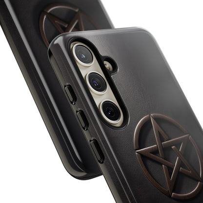 Simple Pentacle Tough Phone Case – Witchcraft Pentagram Design for iPhone, Samsung Galaxy, and Google Pixel Devices