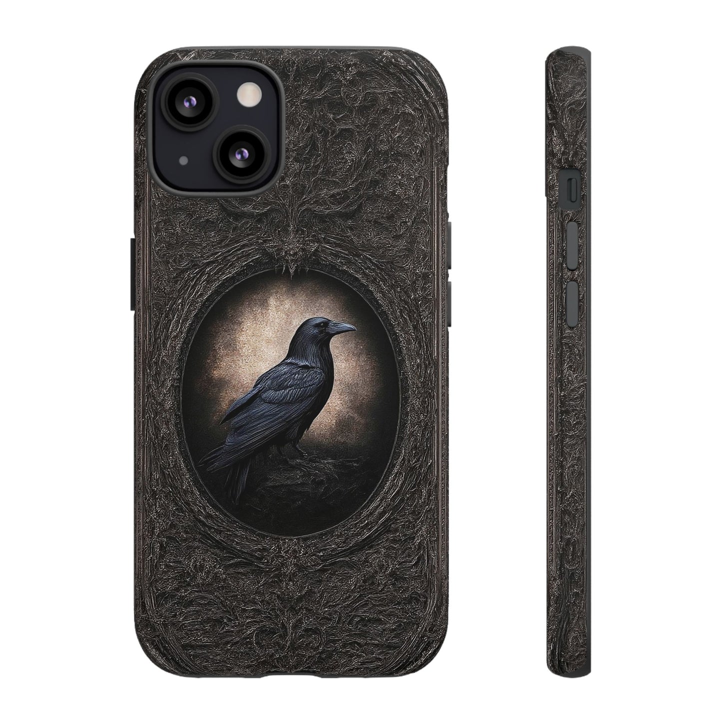 Gothic Raven Phone Case - Mysterious Dark Bird Design