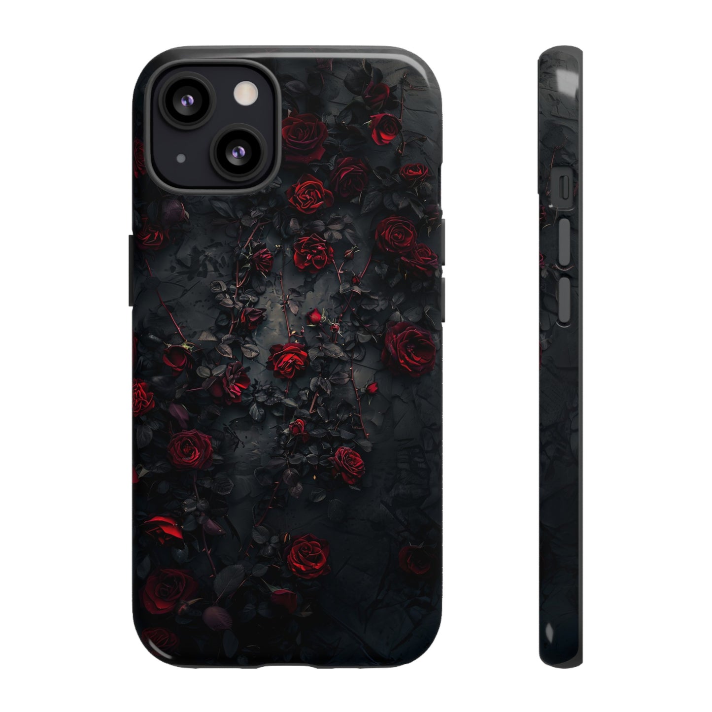 Gothic Roses Tough Phone Case – Elegant Dark Floral Design for iPhone, Samsung Galaxy, and Google Pixel Devices