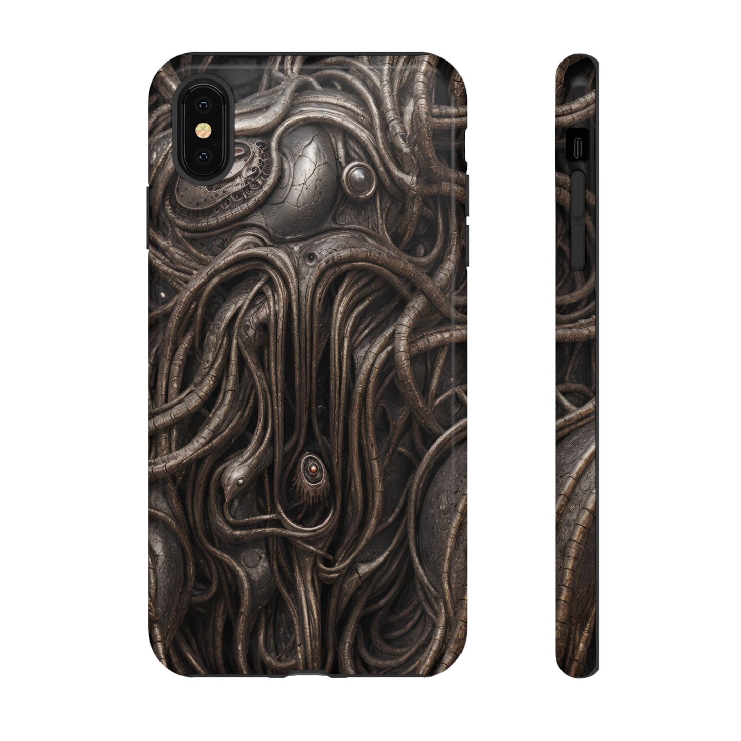 Biomechanical Horror 4 Phone Case – Futuristic Alien Design for iPhone, Samsung Galaxy, and Google Pixel Devices