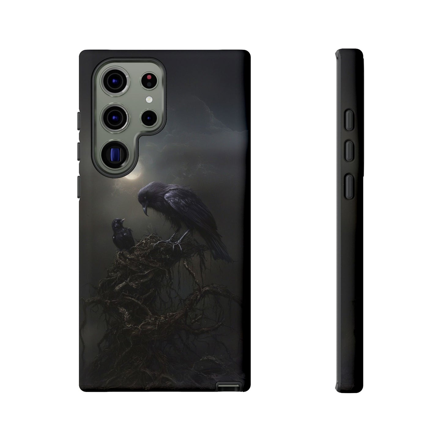 Gothic Raven Phone Case - Dark Crow Art for iPhone, Samsung Galaxy, and Google Pixel Devices