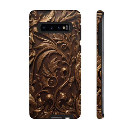 Elegant Bronze Phone Case – Victorian Floral Design for iPhone, Samsung Galaxy, and Google Pixel Devices