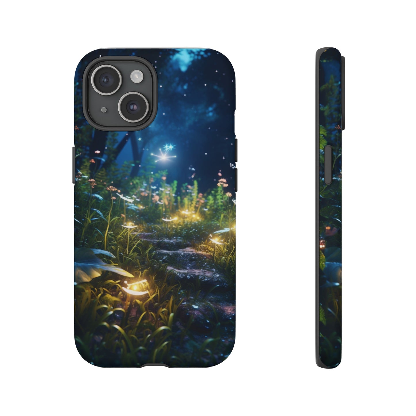 Fireflies in the Forest Tough Phone Case – Enchanting Summer Night Design for iPhone, Samsung Galaxy, and Google Pixel Devices